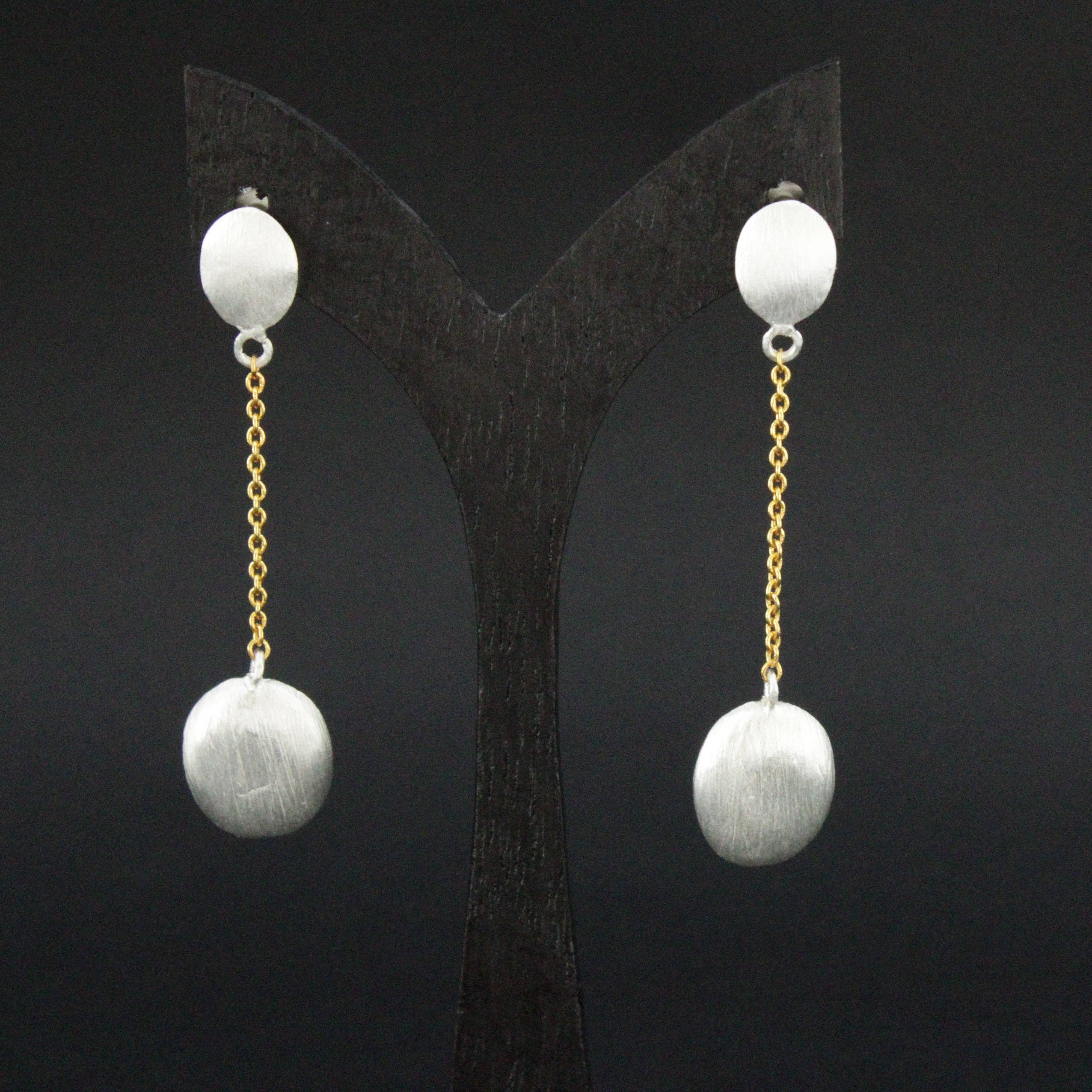 LA MAR - Vendita all'ingrosso Orecchini pendenti - Orecchini HORTA placcati in oro e argento1