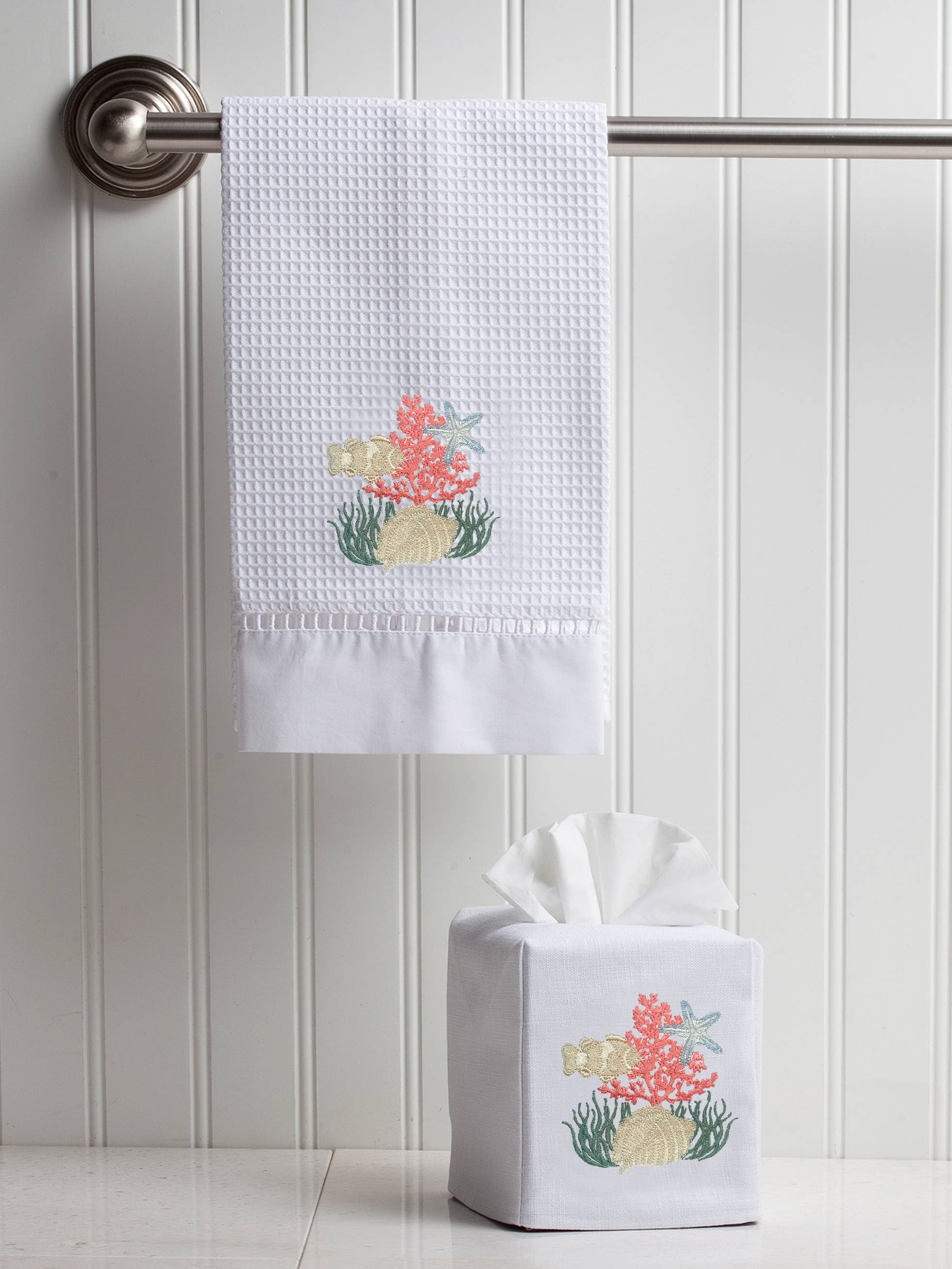 Jacaranda Living - Wholesale Tissue Box - Tissue Box Cover, Linen/Cotton, Embroidered10