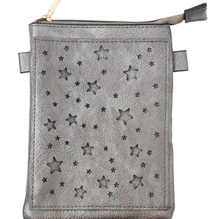 Grau - Stars Crossbody Handytaschen für den Großhandel von Shine Mark Accessories