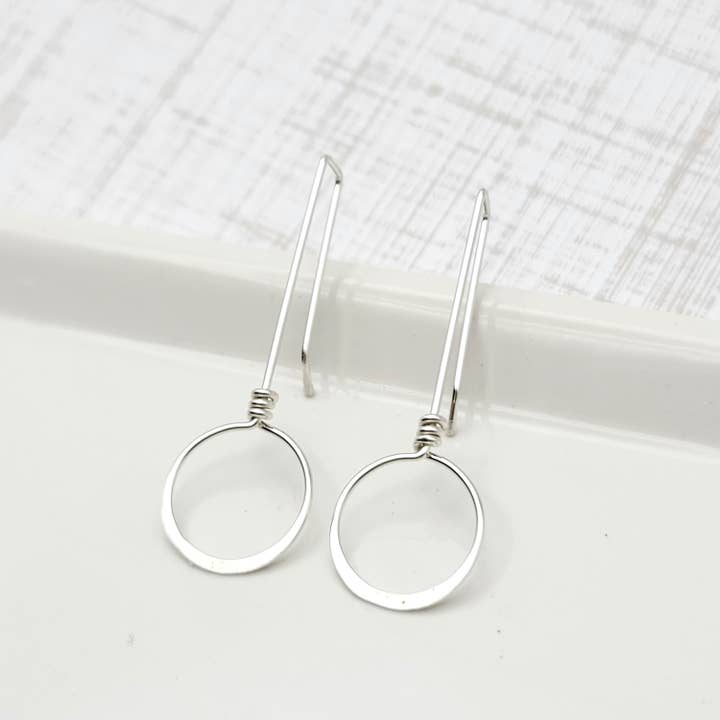 Bijou by SAM - Wholesale Dangle Earrings - Sterling Silver Threader Hoop Earrings - Handmade Earrings8