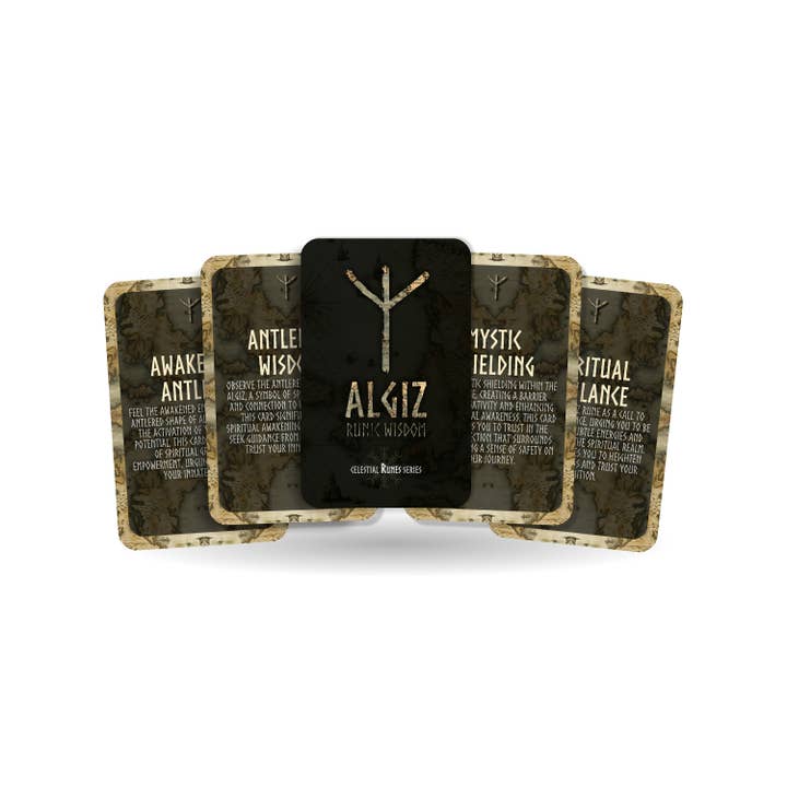 IBIZA TAROT – wholesale Tarot-kort – Algiz Runic Wisdom - Celestial Runes Series - Spådomsverktyg - Oracle-kort - Runekort