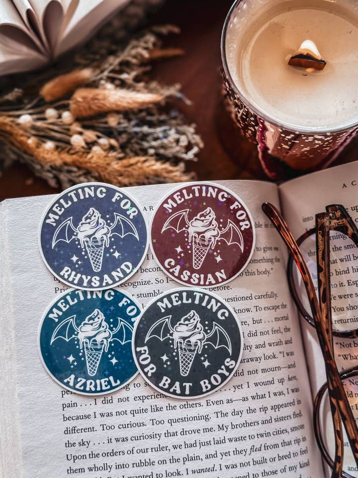 ACOTAR Bat Boys Melting Sticker//Ein Hof aus Dornen und Rosen//Sarah J Maas für den Großhandel von Shadowbound Spines LLC