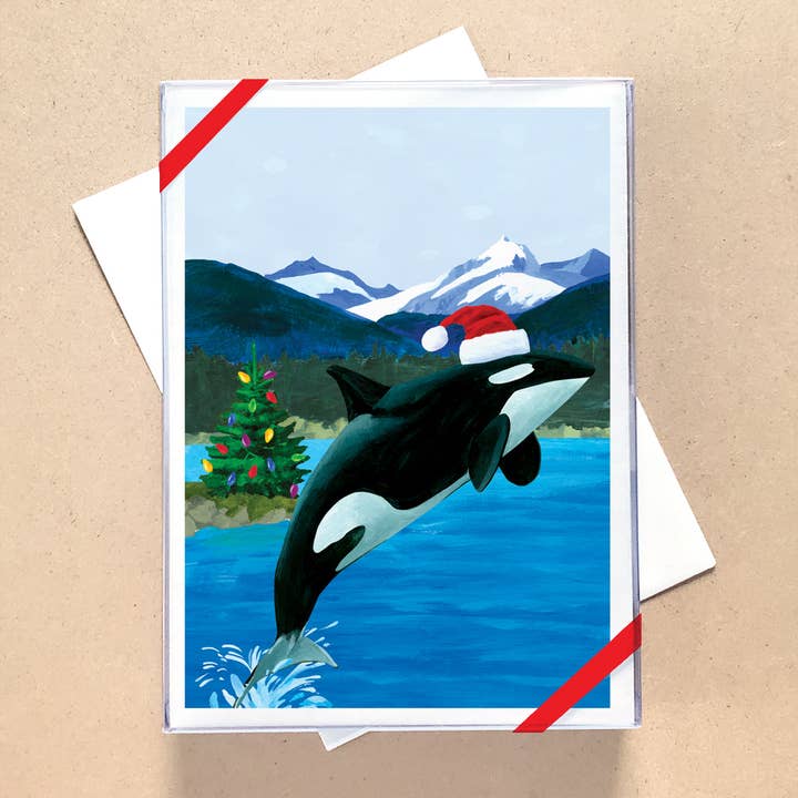 Cartes de vœux en boîte Orca pour la vente par Allport Editions