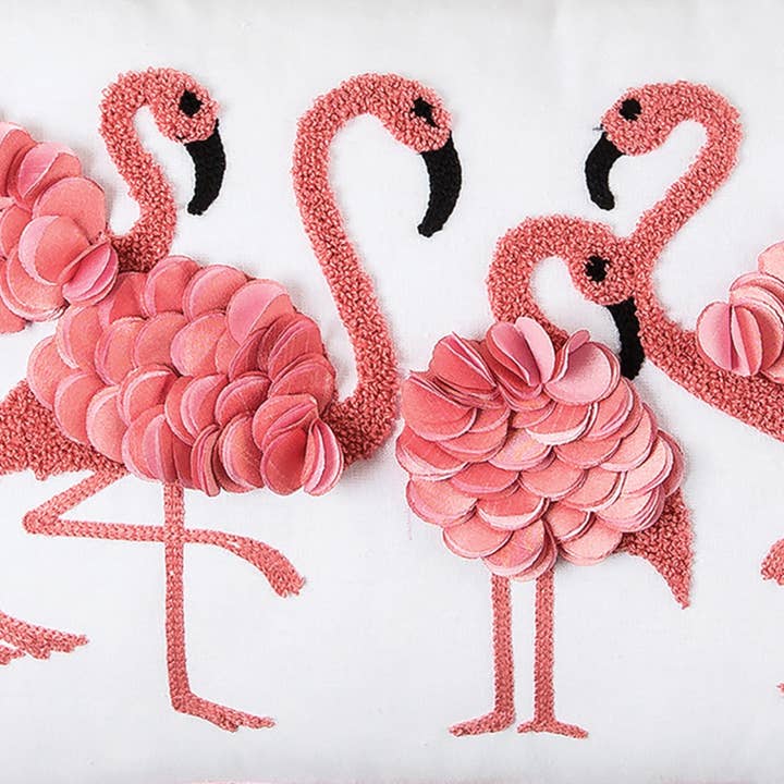 C&F Home - Wholesale Throw/Decorative Pillow - Coastal Flamingo Friends Throw Pillow