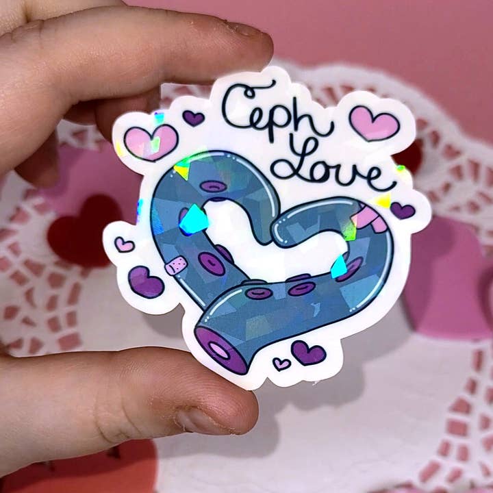 Ceph-Kærlighed | Self Kærlighed, Mental Sundhed Sticker for engroshandel hos The Savvy Squid