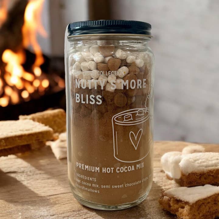 "Nutty S'More Bliss" - Hot Cocoa Mix Jar for wholesale by Dry Goods Refillery