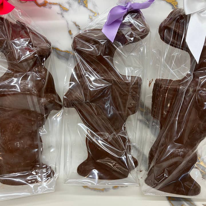 Chocolate Large Bunny Set of 3 for wholesale by Bear Creek Candy Kitchen