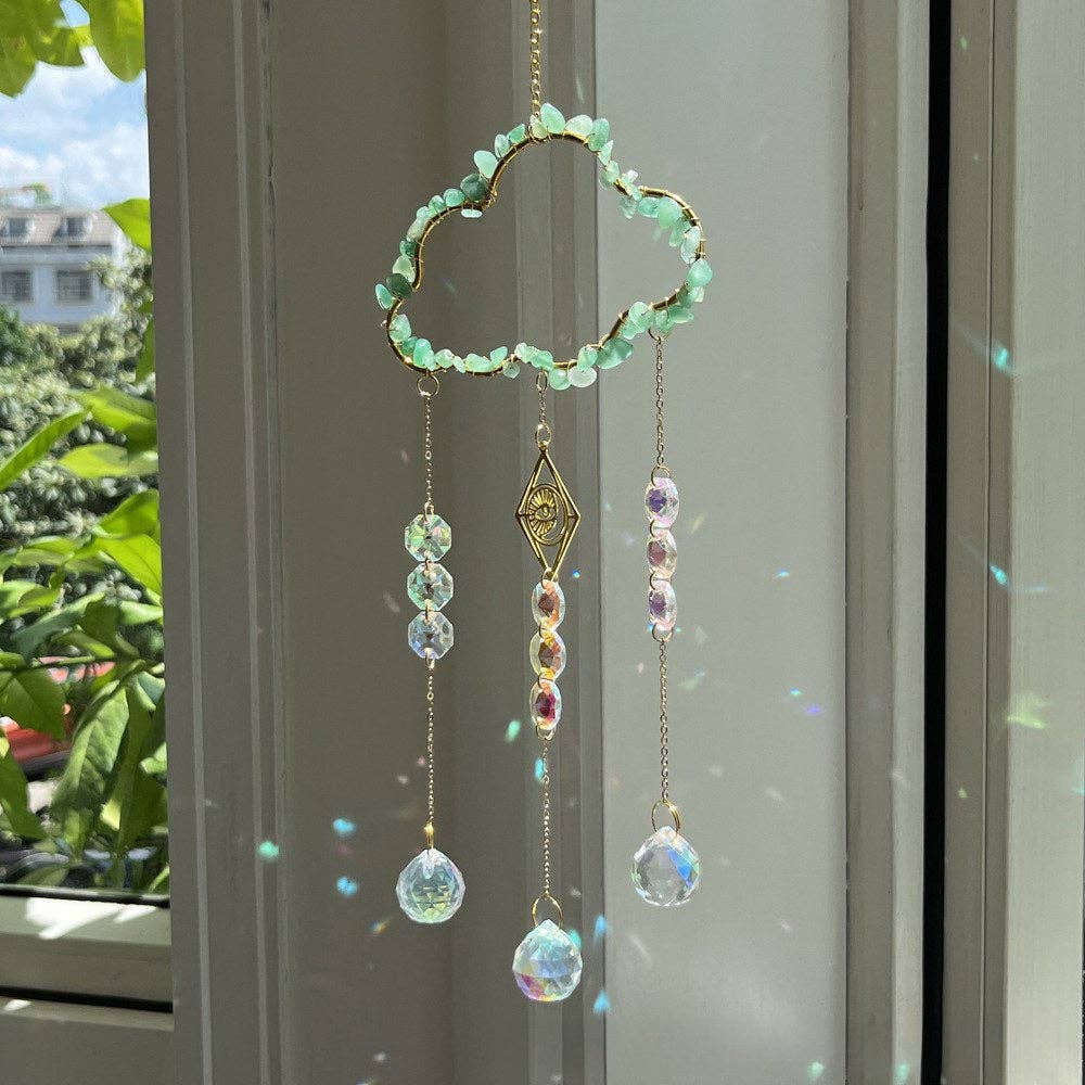 Dipped Shop - Wholesale Suncatcher - Cloud Stone Cross Crystal Home Hangings DP25A9194