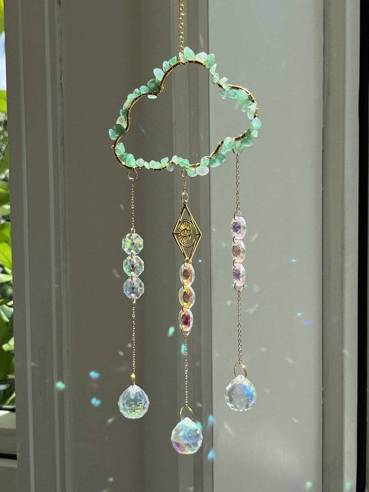 Molnsten Kors Kristall Hem Hängningar DP25A919 för wholesale av Dipped Shop