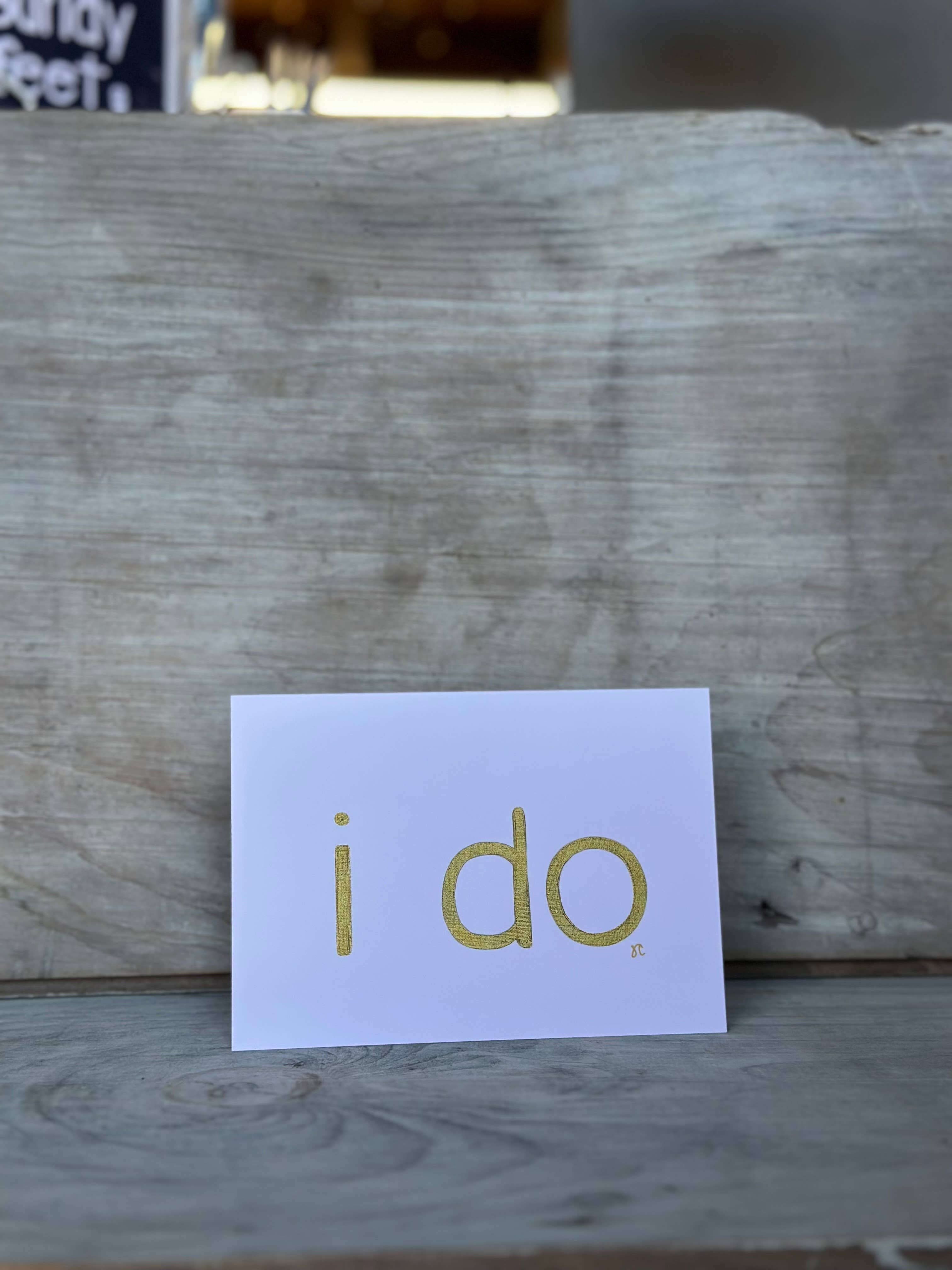 Citrus Daisy - Wholesale Wedding Card - I Do Card2