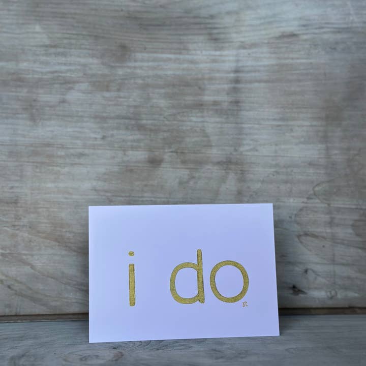 Citrus Daisy - Wholesale Wedding Card - I Do Card2