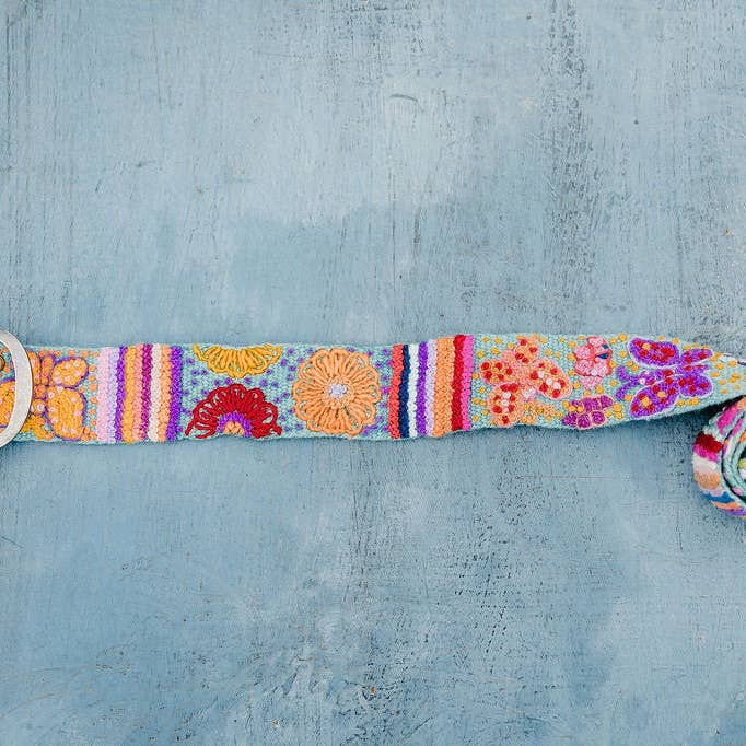 Madeline Parks® - Wholesale Riem - Dames - Met de hand geborduurde riem met vlinder1