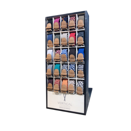 VERTICAL L'ACCESSOIRE - Wholesale Belt - Unisex - Burgundy elastic braided belt5