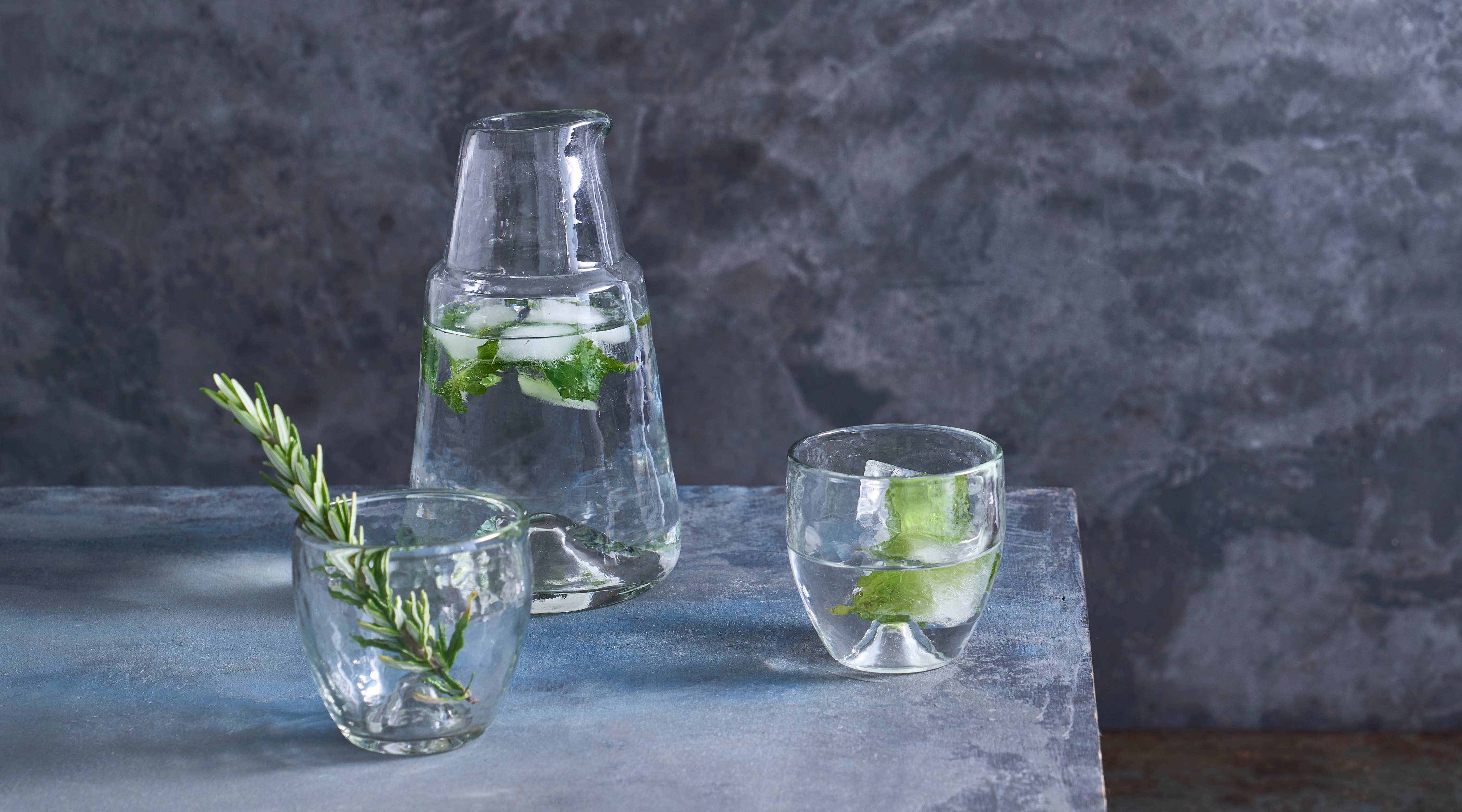 The Collective - Wholesale Carafe - Pebbled Bedside Carafe Set1