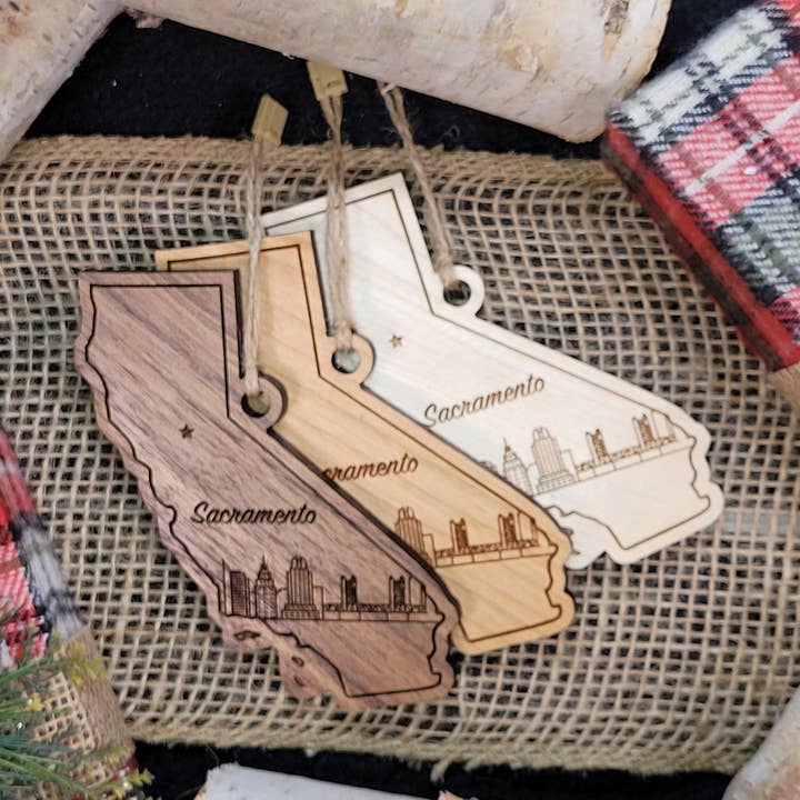Sacramento, Californiens Ornament | CA Sacramento Skyline for engroshandel hos The Nostalgia Company