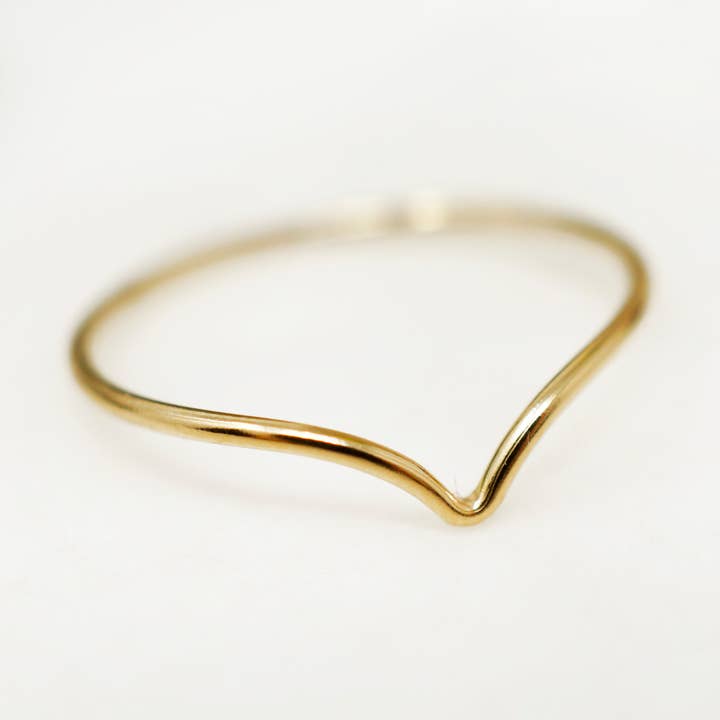 Anillo Chevron simple relleno de oro para venta al por mayor de Subject II Change