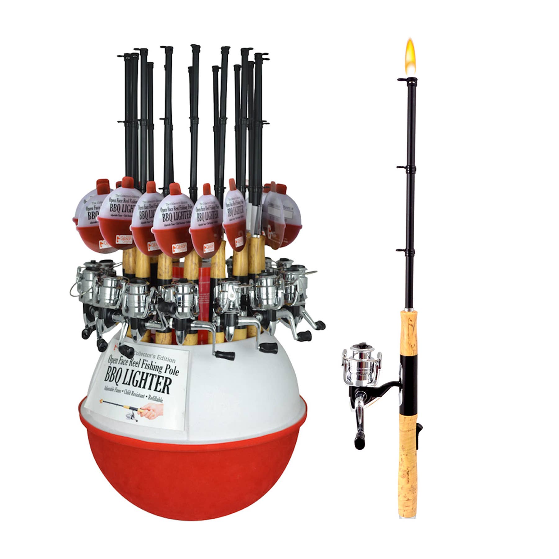 John Gibson Enterprises, Inc. - Wholesale Lighter - Open Face Fishing Pole BBQ Lighter5