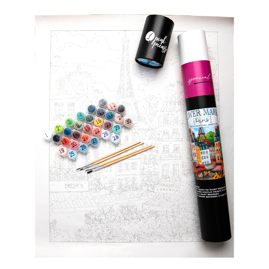 Pink Picasso Kits – wholesale DIY craft kit – Flower Market: Paris2