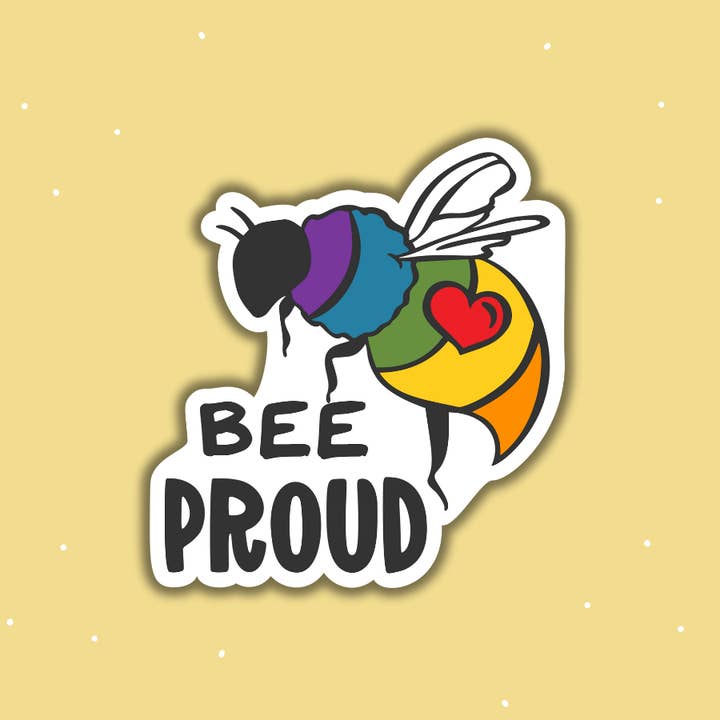 Jedi Woods LLC – wholesale Sticker – Bee Proud Rainbow Pride Sticker