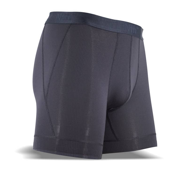 Semi Compression Fit Boxer Brief Mesh Black for wholesale by Nth Degree Underwear