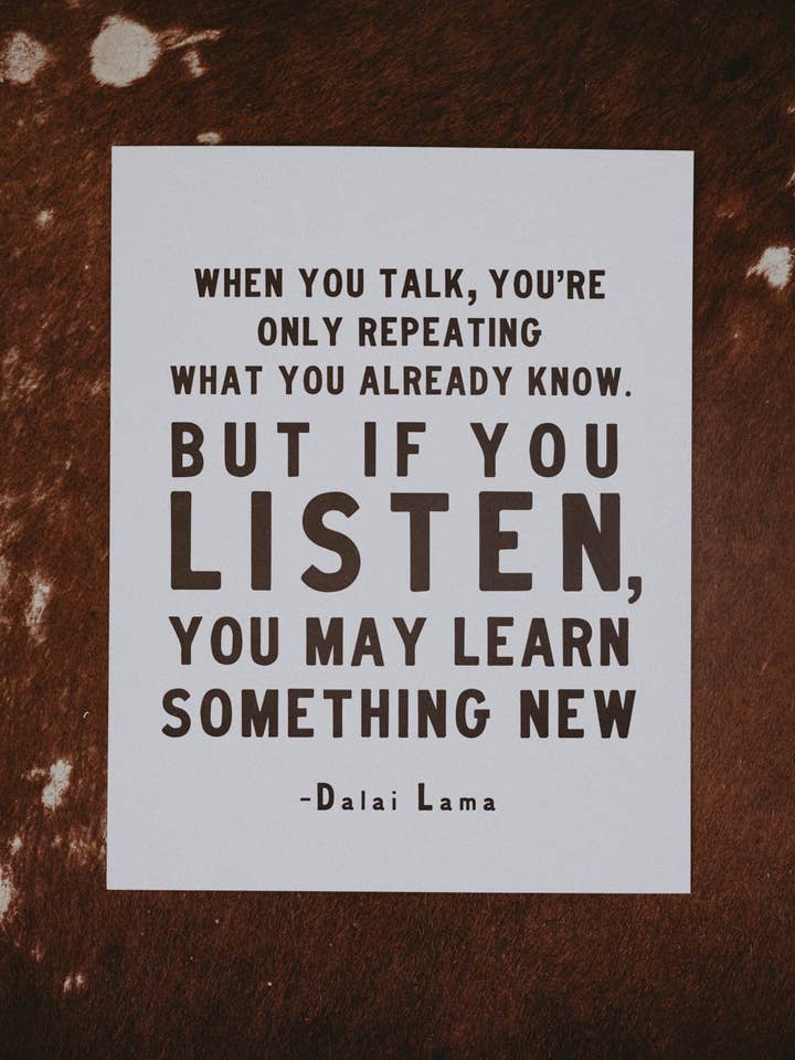 Letterpress: Dalai Lama for wholesale by The Bee & The Fox