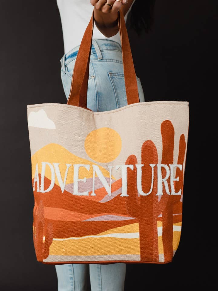 Borsa grande Adventure Desert Scene per la vendita all'ingrosso da parte di Panache Apparel Co.