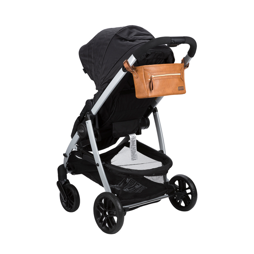 Itzy Ritzy - Wholesale Stroller Cover/Accessory - Baby - Cognac Travel Stroller + Wagon Caddy2