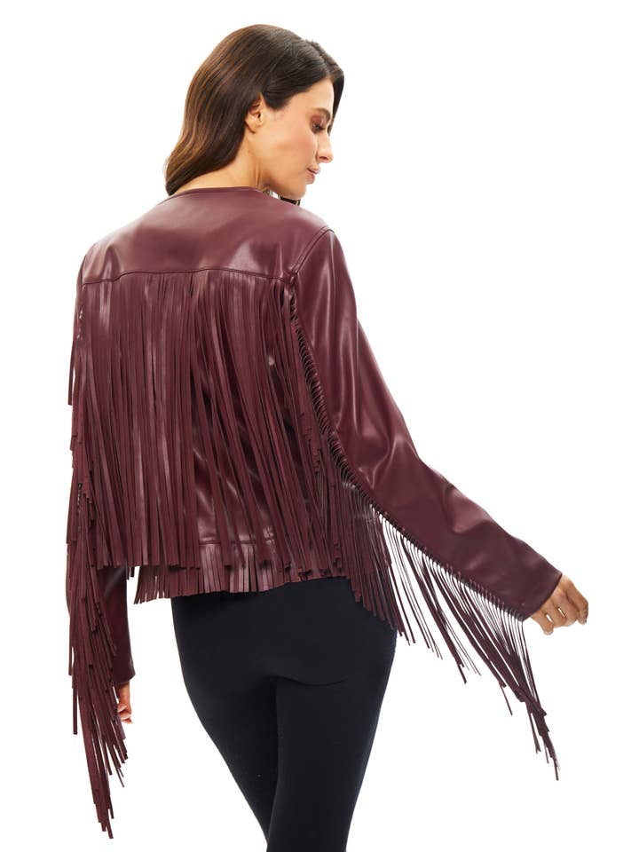 Adore - Wholesale Leather Jacket - Women's - N20-A - Vegan Leather Fringe Jacket