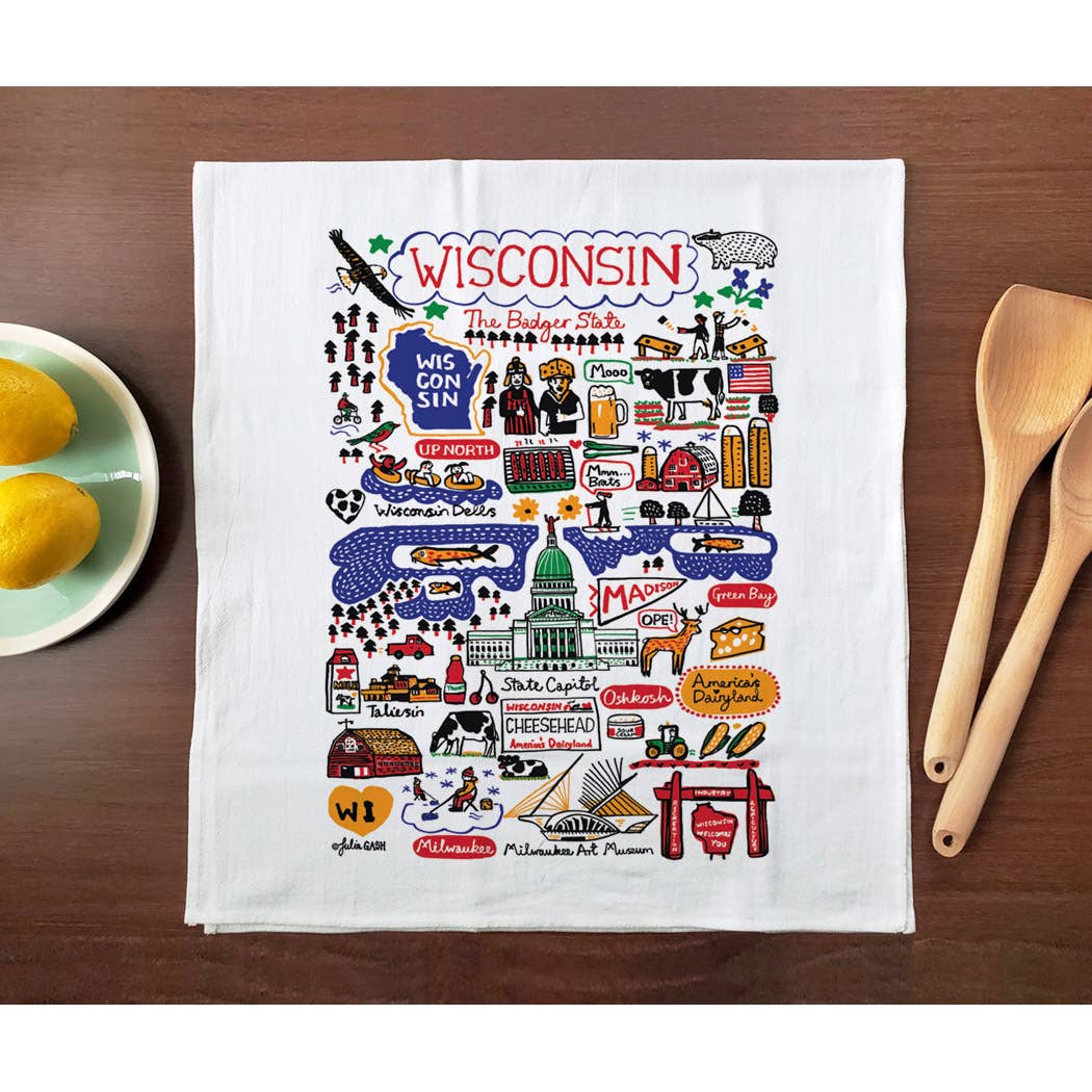 Allport Editions - Wholesale Tea Towel - Statescapes Towel Series - see all 29 States!2