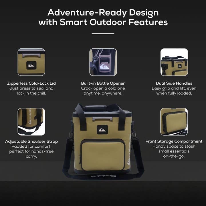 Quiksilver Hydration - Wholesale Cooler/Cooler Bag - Coastal Collection Zipperless Box Cooler 11