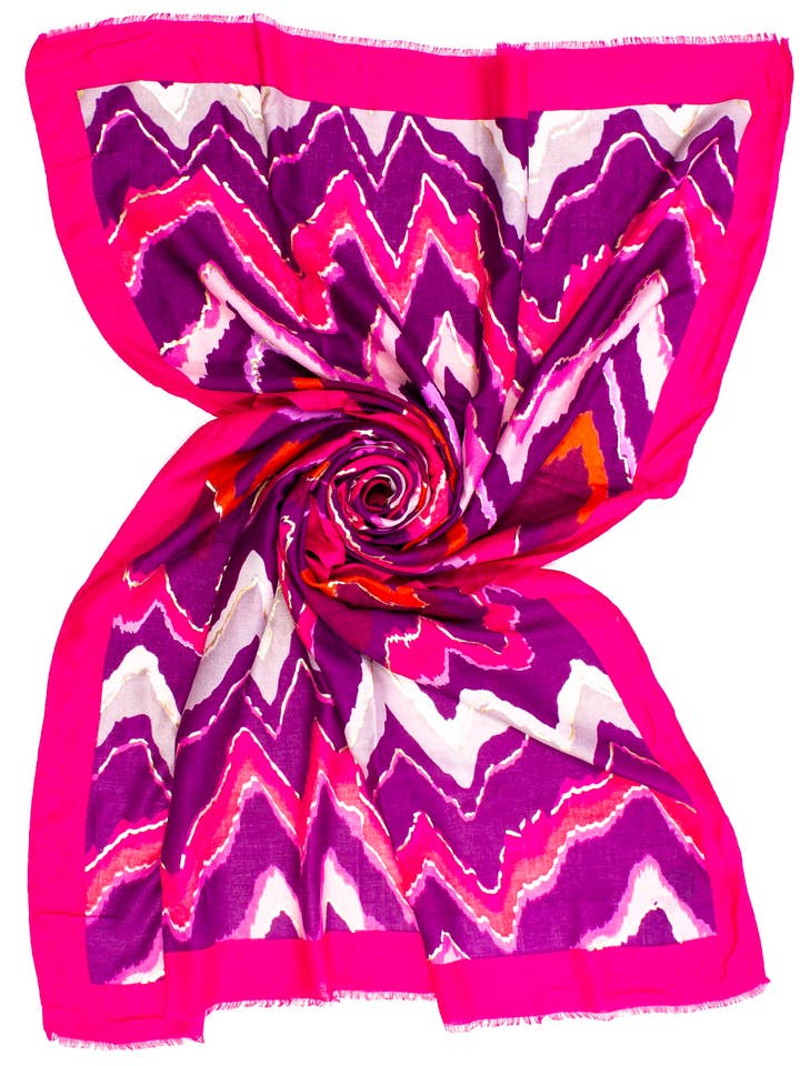 CHEVRON PRINT STOLE 100%VI MADE IN PRC for wholesale by Ayfee