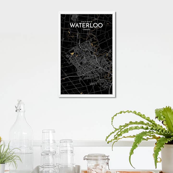 OurPoster.com - Wholesale Poster - Waterloo City Map Poster254