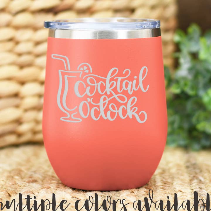 Cocktail O'Clock Tumbler for wholesale by Our Board Boutique