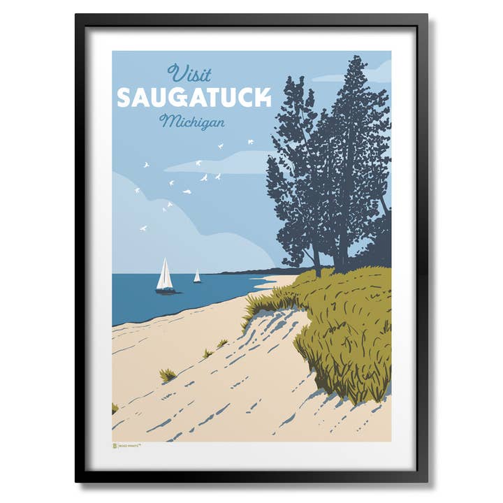 Saugatuck Beach Dunes Print for wholesale by Bozz Prints