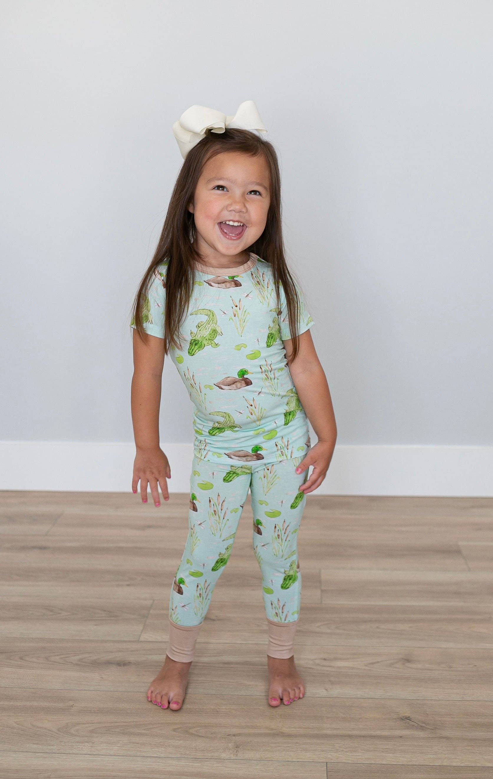 Sweet Bay Clothing - Wholesale Sleepwear Set - Kids - Ducks and Gators Two Piece Pajama Pants Set1