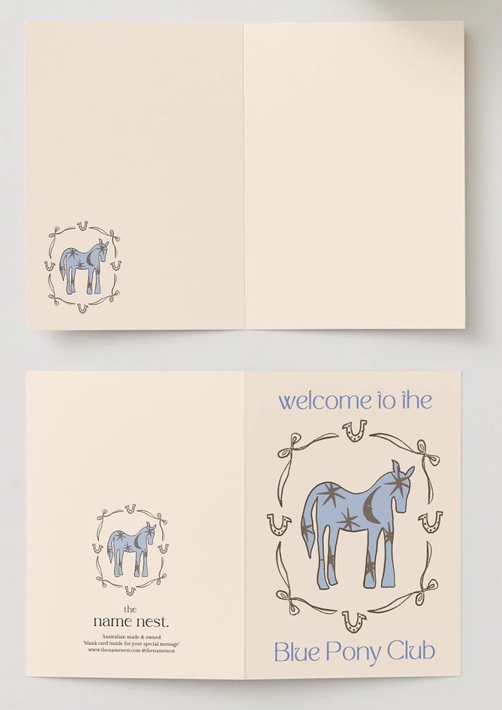 the name nest - Wholesale Birthday card - welcome to the blue pony club card3