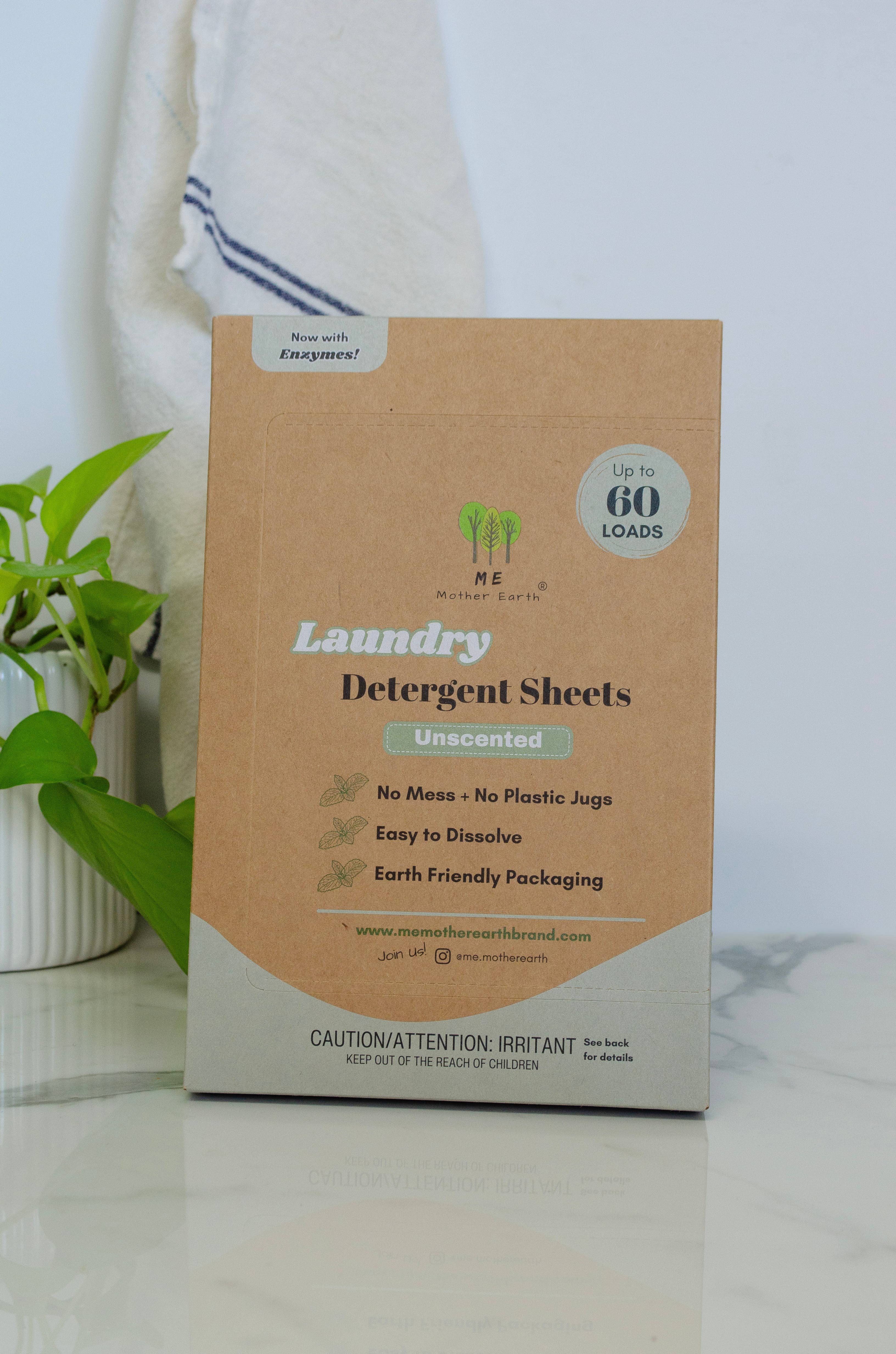 Me Mother Earth - Wholesale Laundry Detergent Powder/Pods - Laundry Detergent Sheets: 60 Loads - Unscented3