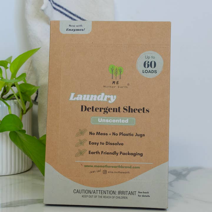 Me Mother Earth - Wholesale Laundry Detergent Powder/Pods - Laundry Detergent Sheets: 60 Loads - Unscented3