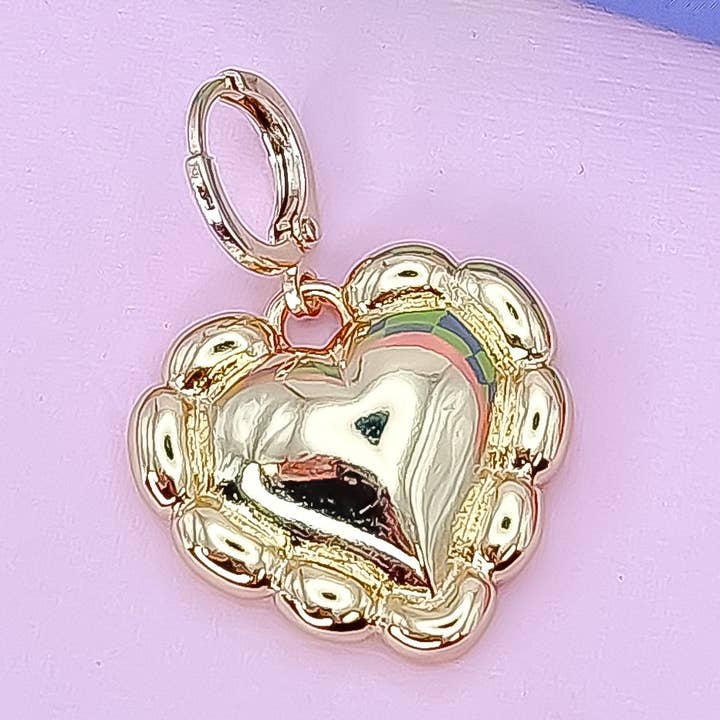 Bubble Heart Charm for engroshandel hos Treasure Jewels Inc.