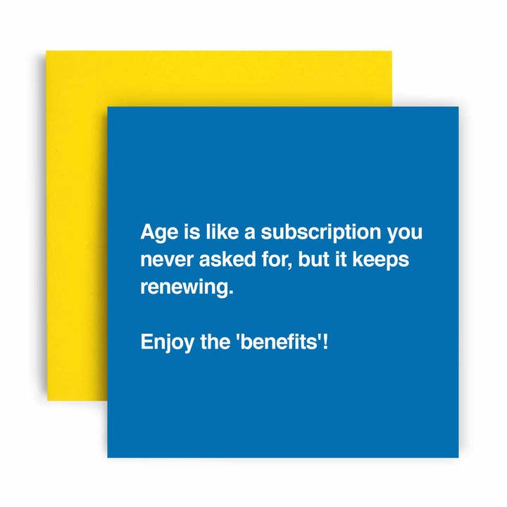 Birthday Subscription Renewal Birthday Card for wholesale by Huxters