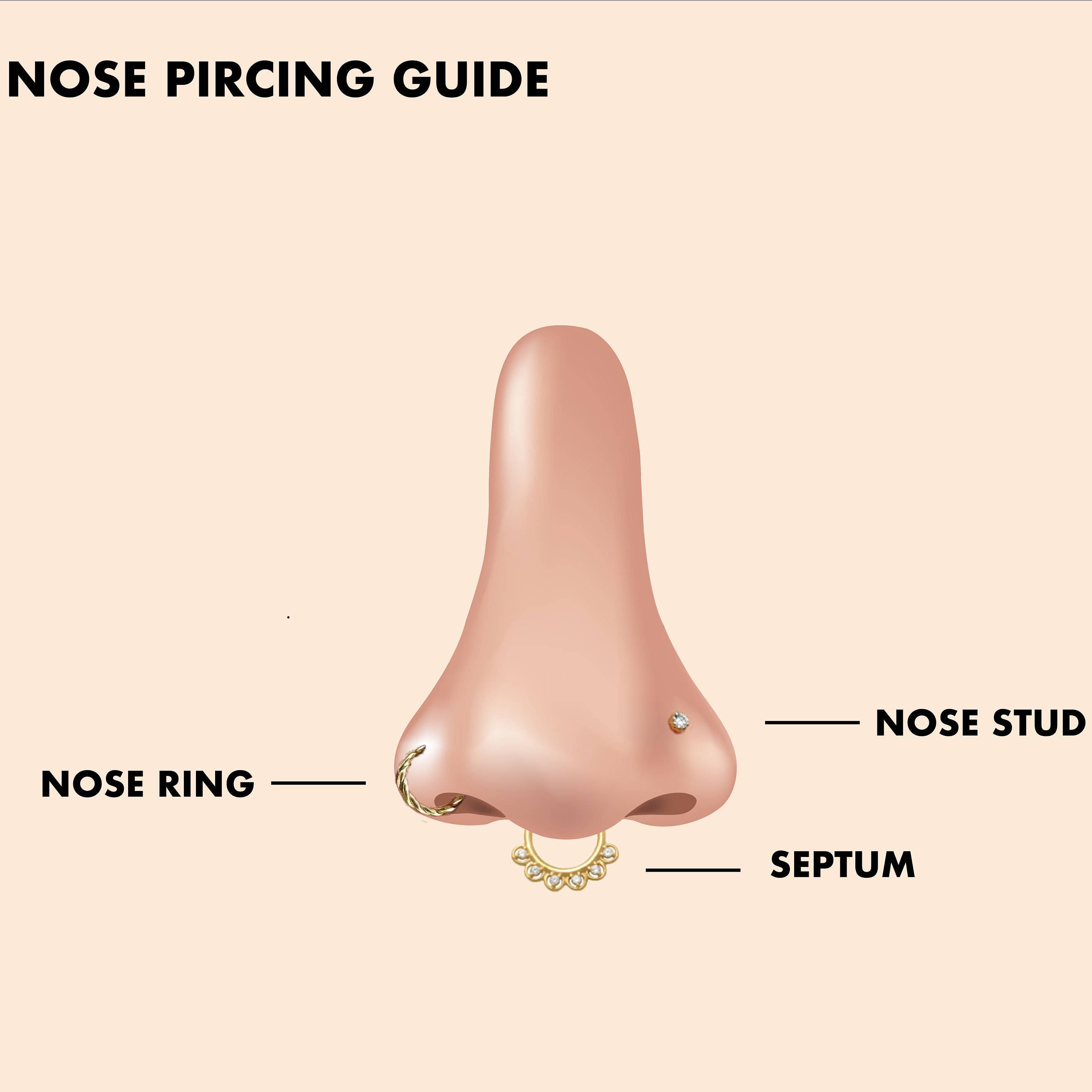 Zahav Jewelry - Wholesale Hoop Earrings - 10kt Solid Gold Septum Ring, Daith Piercing, Nose Hoops #134