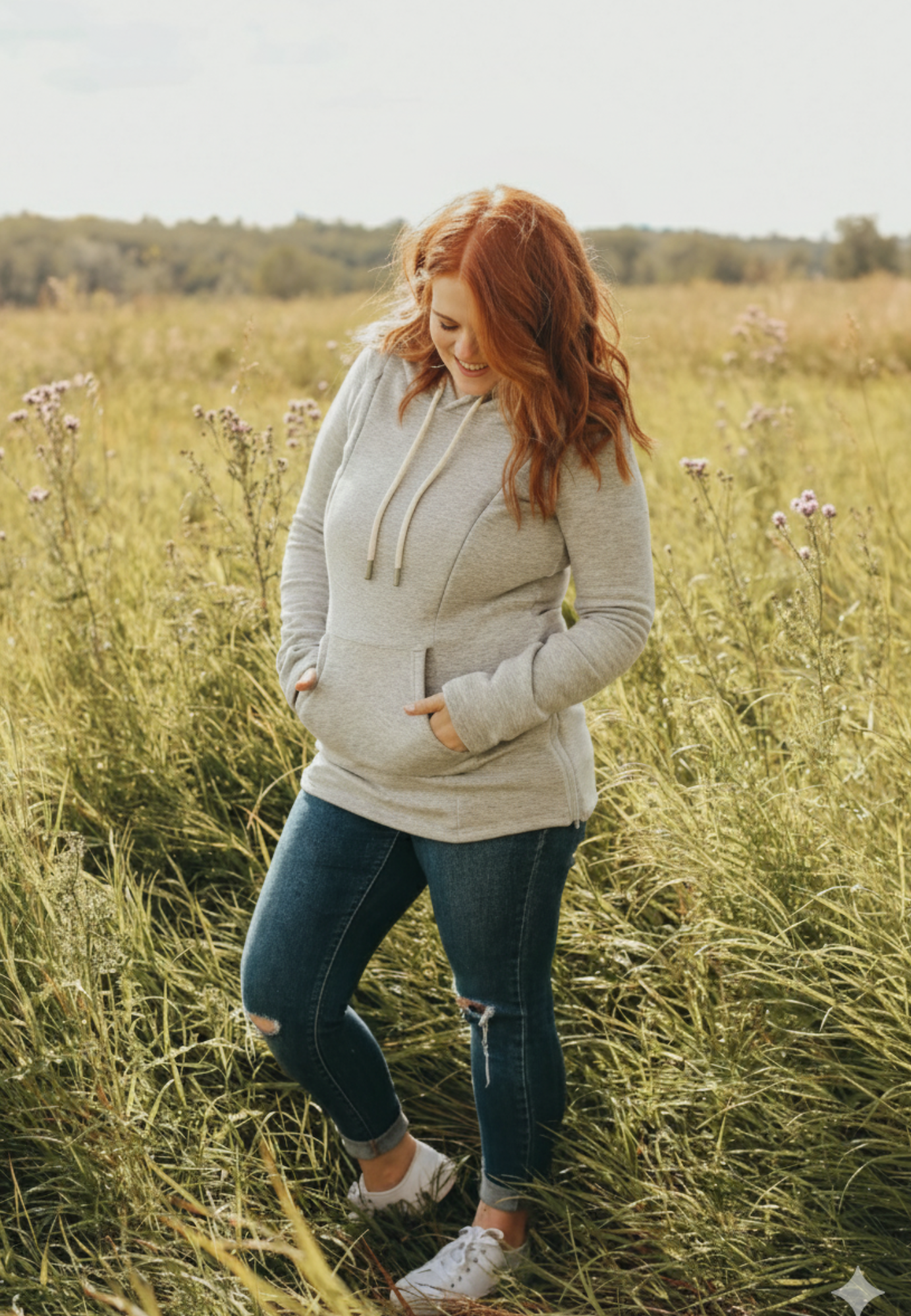 Ella Bella Maternity – wholesale Hoodie – Women's – Frankie Fleece Lined Maternity and Nursing Hoodie5