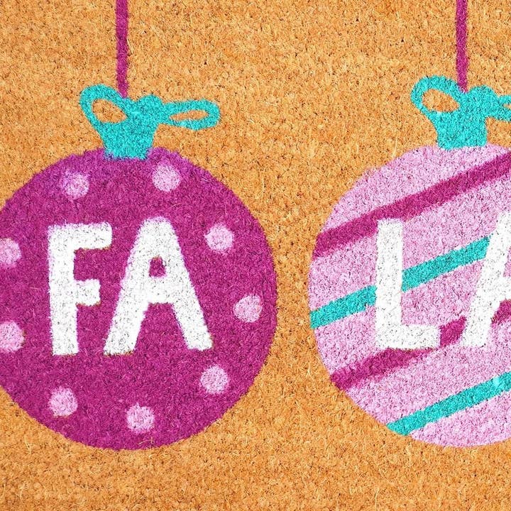 HomeRoots - Wholesale Door Mat - 17" X 29" Brown White And Pink Christmas Outdoor Coir Door Mat4