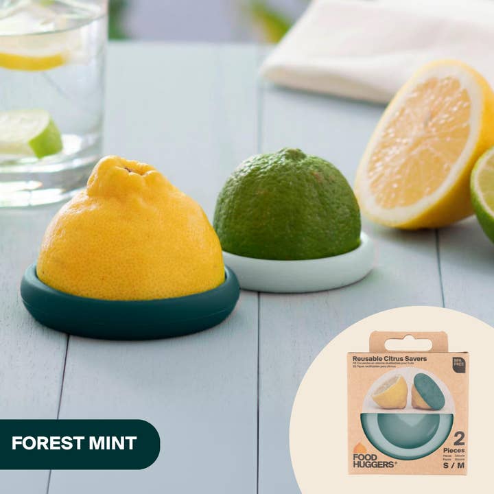 Food Huggers - Wholesale Food Storage Wrap/Bag - Food Huggers Citrus Saver Forest Mint - Set of 26