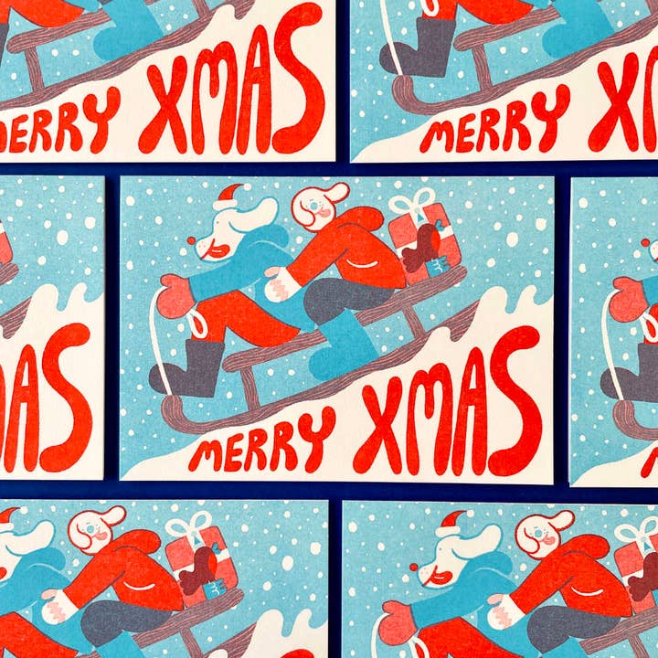 YUK FUN – wholesale Christmas card – YUK FUN Christmas Card - Merry Xmas Sledgers3
