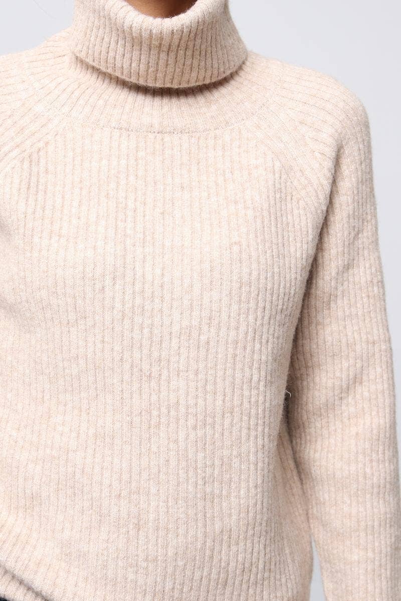 DIX-ONZE - Vente Pull en maille – femme - Pull Maille Côtelée – Col Roulé & Manches Longues11