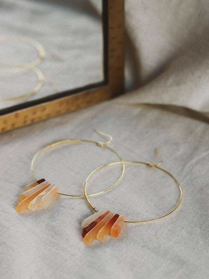 CANYON HOOPS for wholesale by Goldie Jewelry