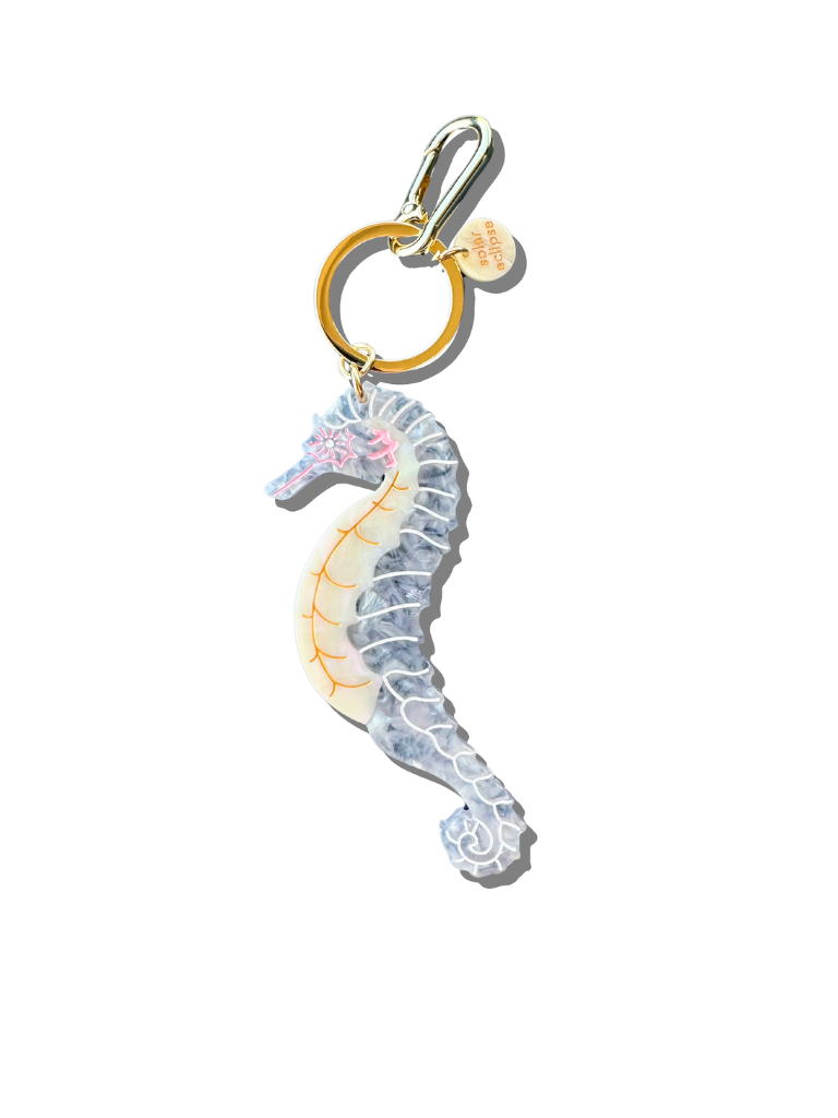 Solar Eclipse – wholesale Keychain – Women's – Hand-painted Seahorse Bag Charm + Keychain | Eco-Friendly5