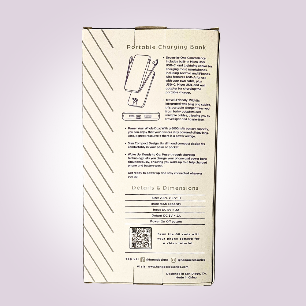 Hang Accessories - Venta al por mayor Cargadores portátiles - Batería portátil para cargar teléfonos6