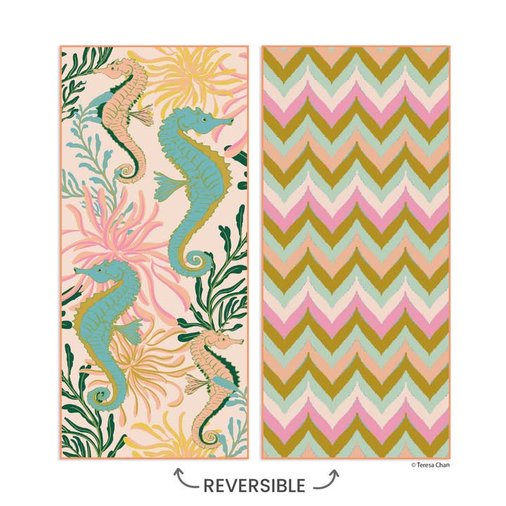 Seahorses Microfiber Beach and Pool Towel for wholesale by WerkShoppe